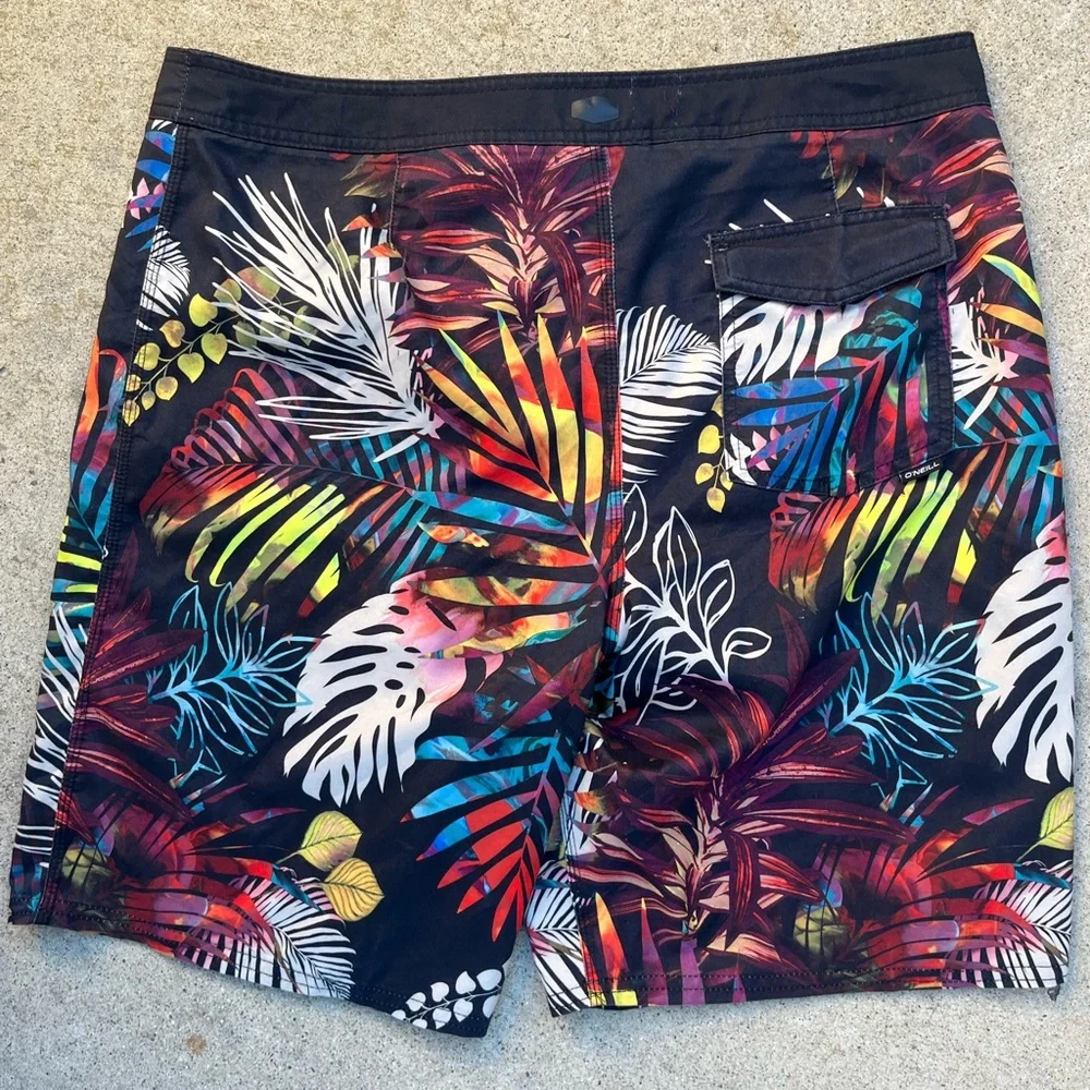 Men's‎ O'Neill Board Shorts Multicolor Floral 36 Surf Beach Sun Reggae Jamaica